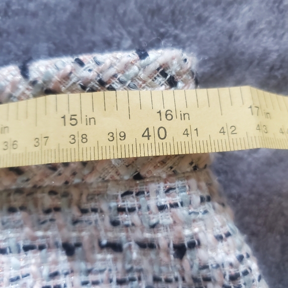 Karl Lagerfeld Cream and Black Tweed A-Line Skirt, Size 8 - Picture 3 of 12